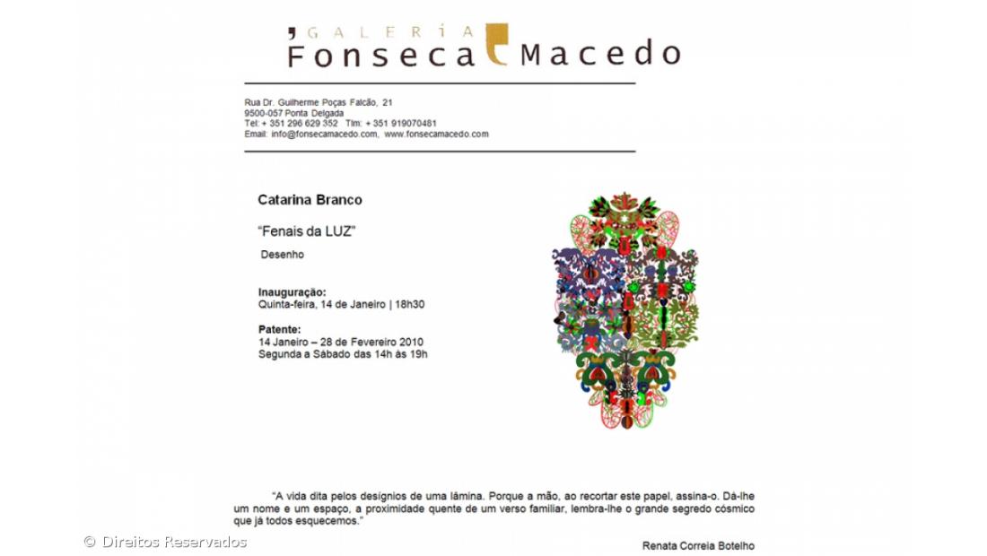 Exposição "Fenais da LUZ" na Galeria Fonseca Macedo