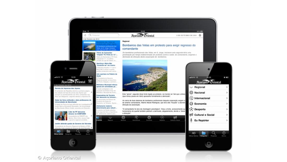 Açoriano Oriental já pode ser lido nos dispositivos móveis da Apple