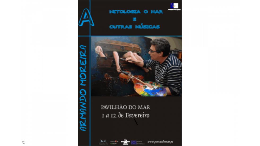 Pintura de Armando Moreira nas Portas do Mar