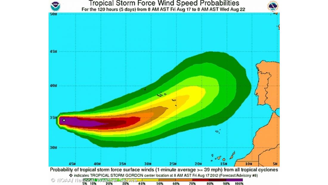 Proteção Civil alerta para passagem de tempestade tropical Gordon na segunda-feira