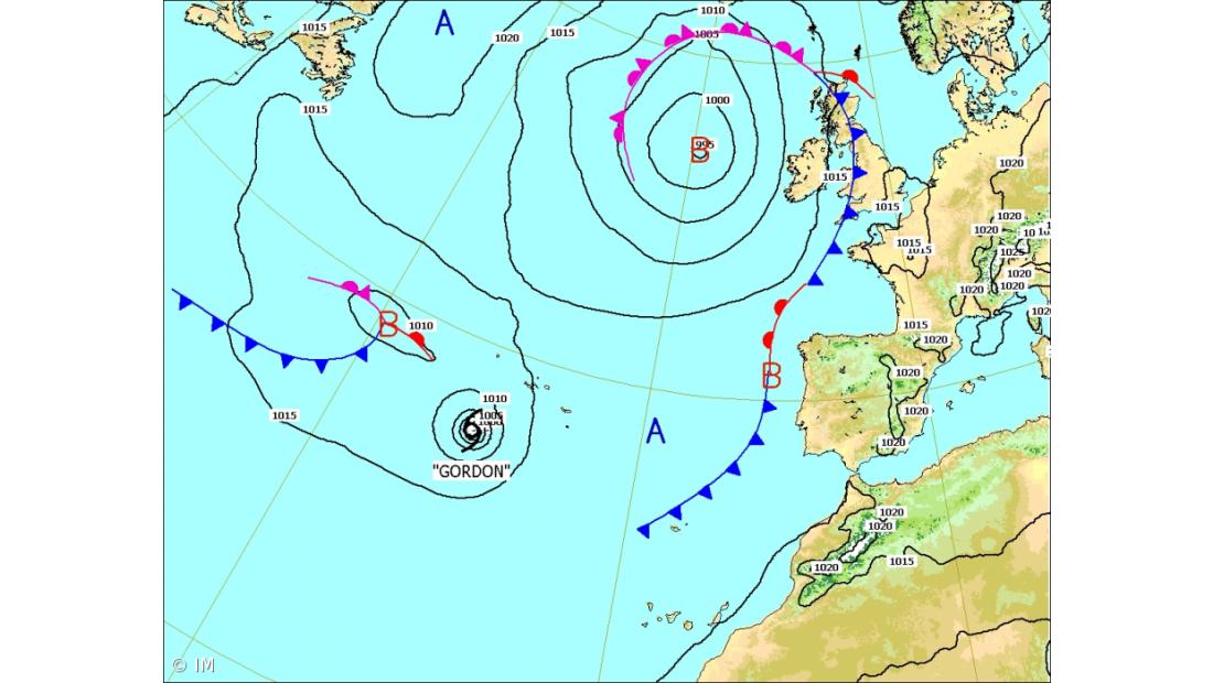 Gordon passa a furacão mas deverá chegar aos Açores como tempestade tropical