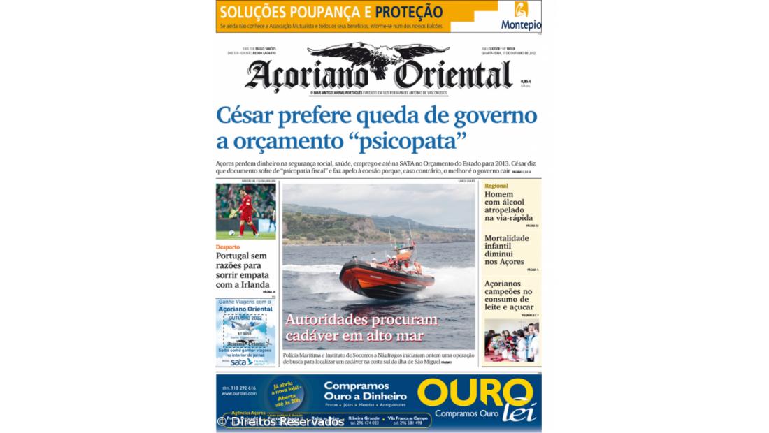 César prefere queda de governo a orçamento "psicopata"