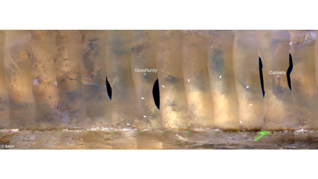 Tempestade de poeira em Marte causa sobreaquecimento da atmosfera do "planeta vermelho"