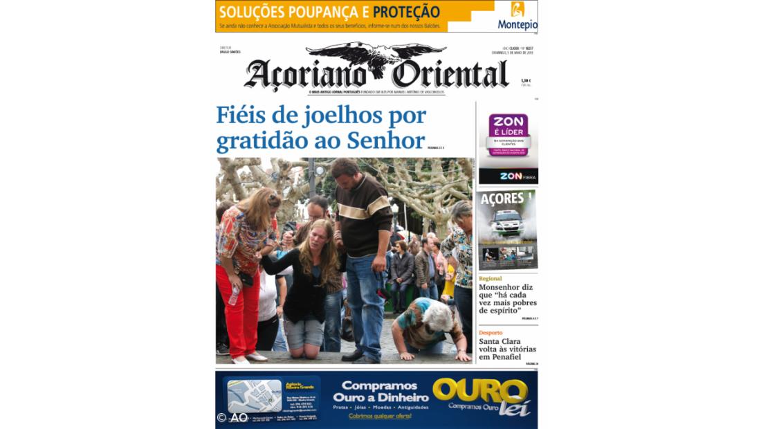 "Fiéis de joelhos por gratidão ao Senhor"