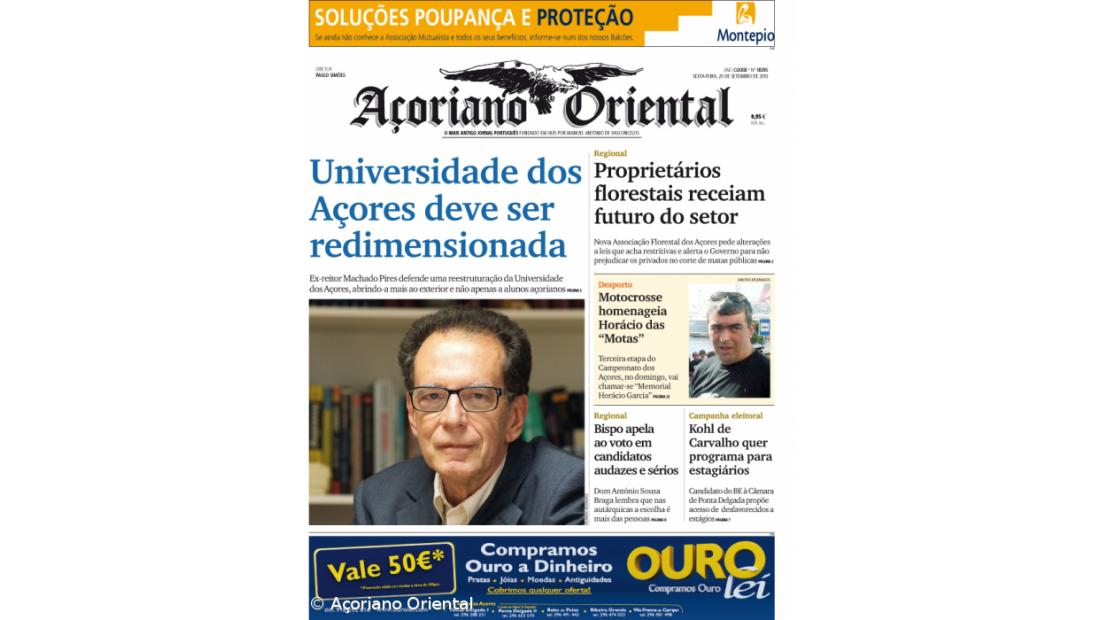 Universidade dos Açores deve ser redimensionada