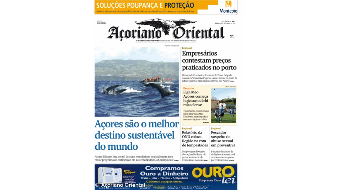 Açores são o melhor destino sustentável do mundo