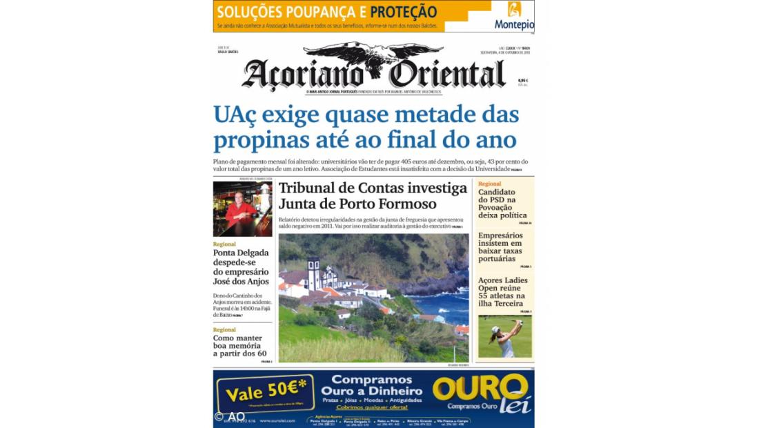 UAç exige quase metade das propinas até ao final do ano