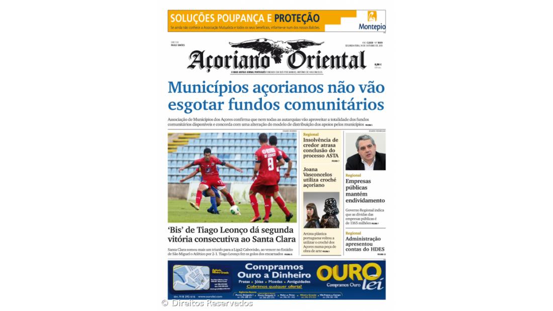 Municípios açorianos não vão esgotar fundos comunitários