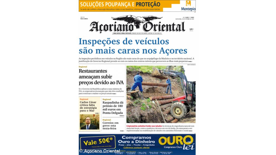 Inspeções de veículos são mais caras nos Açores