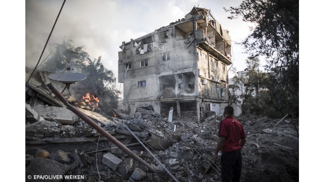 1.113 palestinianos mortos no total, incluindo 26 no 21.º dia do conflito