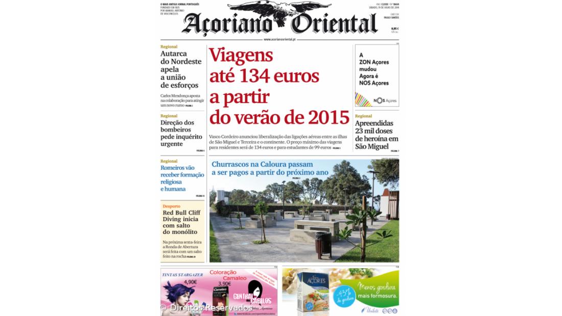 Viagens até 134 euros a partir do verão de 2015