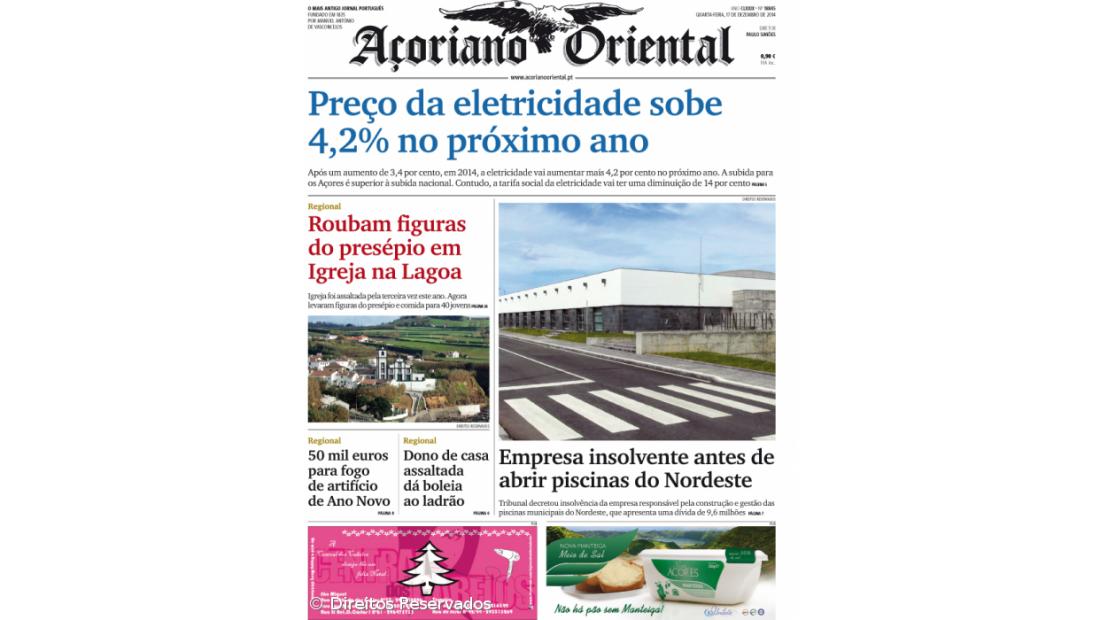 Preço da eletricidade sobe 4,2% no próximo ano