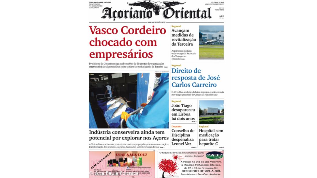 Vasco Cordeiro chocado com empresários