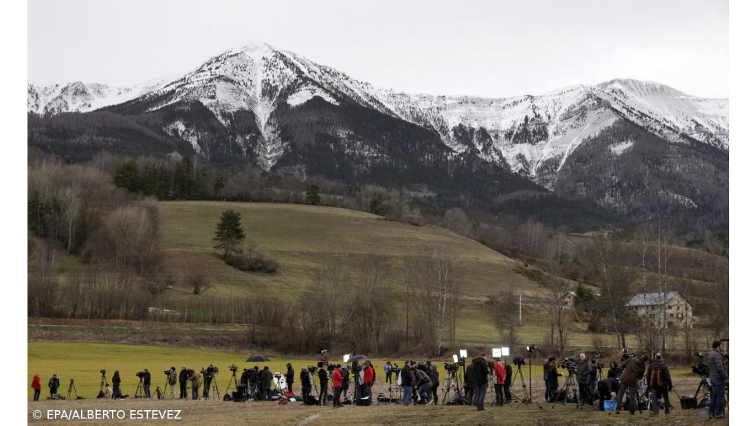 Vítimas do voo que se despenhou nos Alpes são de 15 países