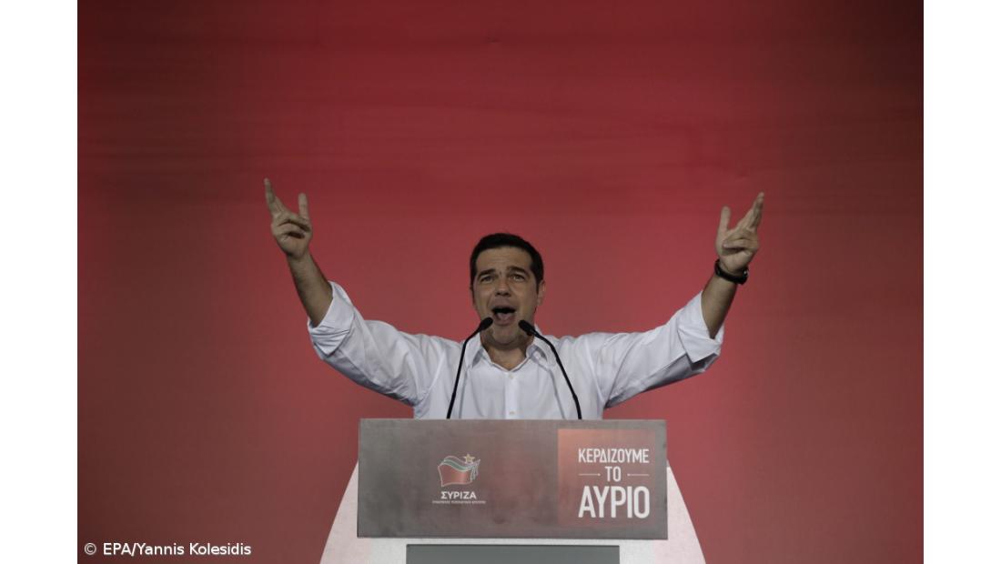 Tsipras envia mensagem de alento a Portugal e Espanha no comício de encerramento 