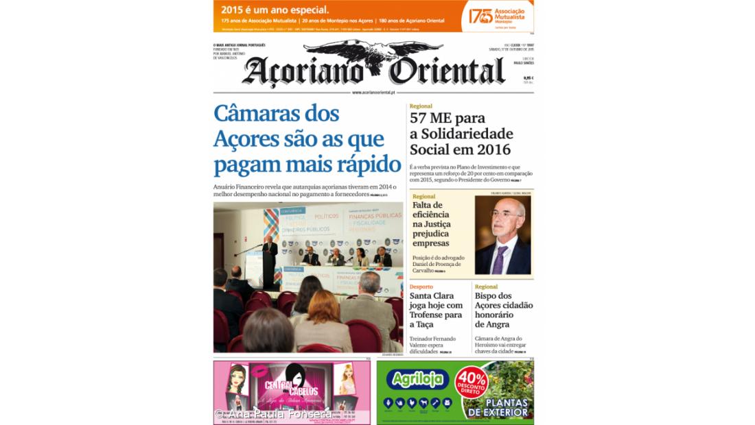 Câmaras dos Açores são as que pagam mais rápido