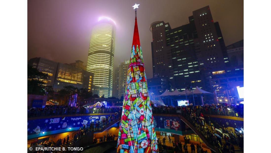 Árvore de Natal 3D em Taipé