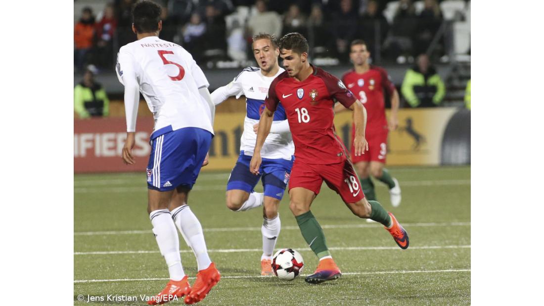 Portugal goleia nas Ilhas Faroé, com 'hat-trick' de André Silva
