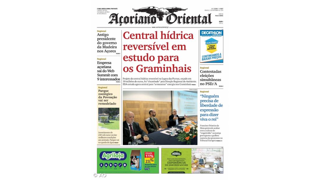 Central hídrica reversível em estudo para os Graminhais
