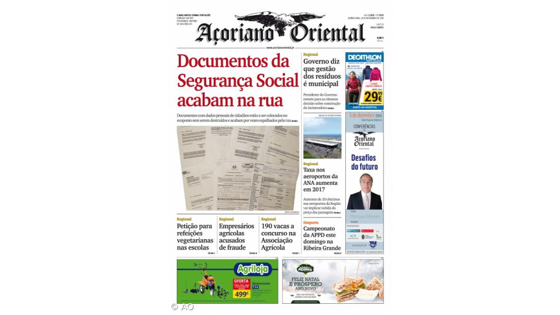 Documentos da Segurança Social acabam na rua