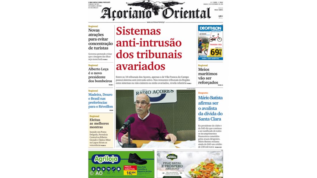 Sistemas anti-intrusão dos tribunais avariados