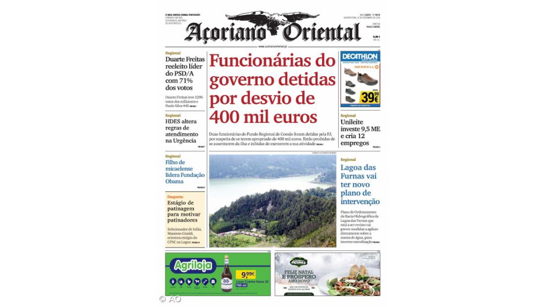 Funcionárias do governo detidas por desvio de 400 mil euros