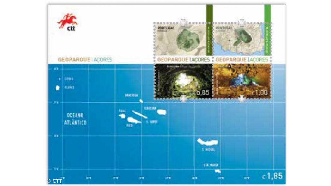 CTT apresentam selos do Geoparque Açores