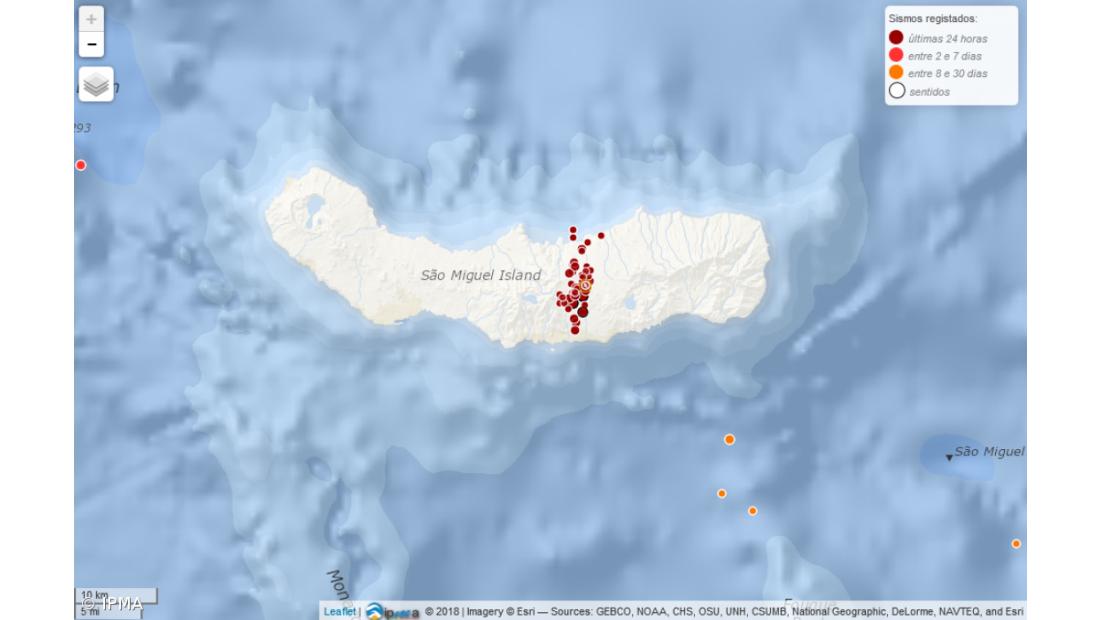Frequência sísmica está a diminuir em São Miguel