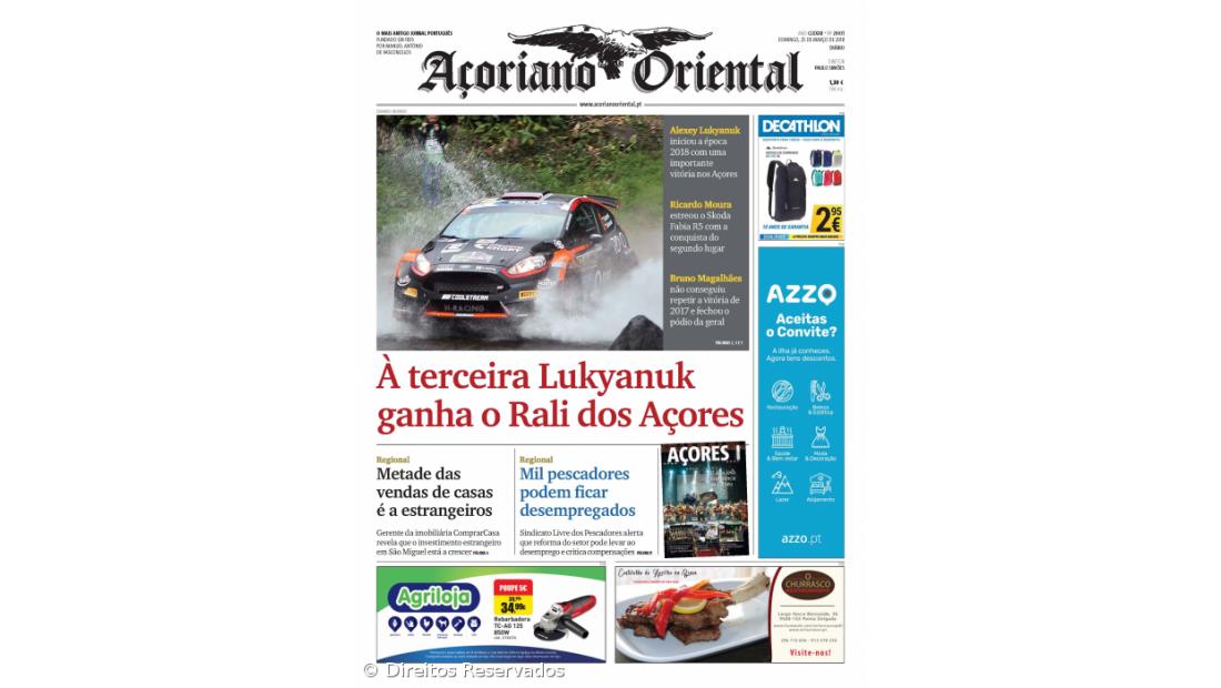 Vitória de Lukyanuk no Rali dos Açores é a manchete