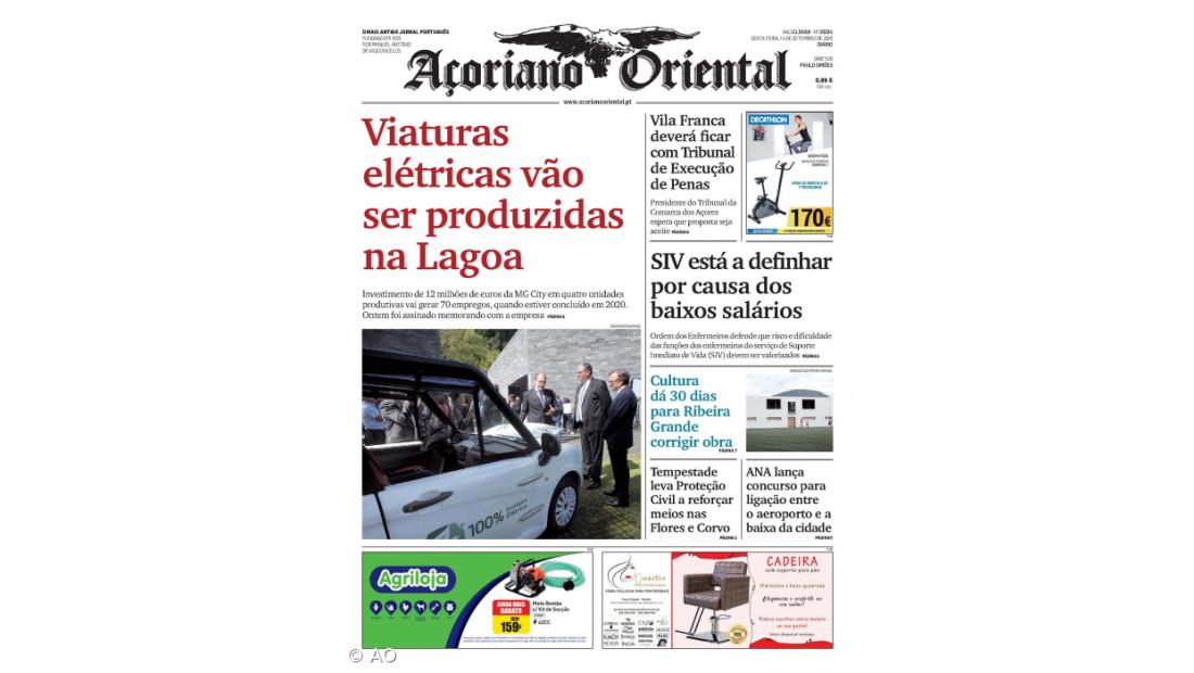 Viaturas elétricas vão ser produzidas na Lagoa