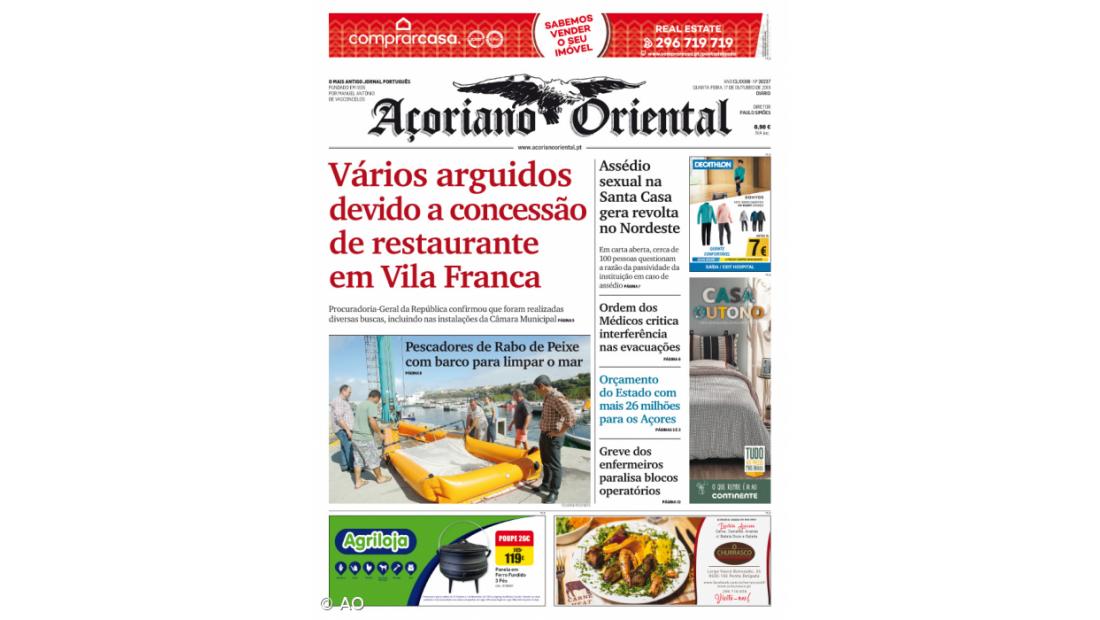 "Vários arguidos devido a concessão de restaurante em Vila Franca" 