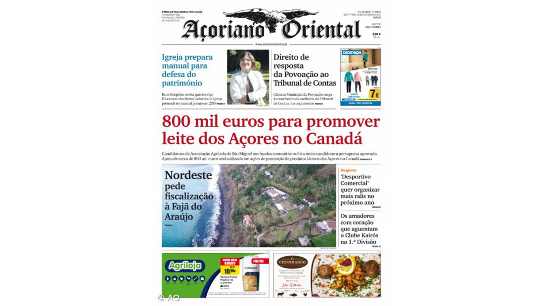800 mil euros para promover leite dos Açores no Canadá