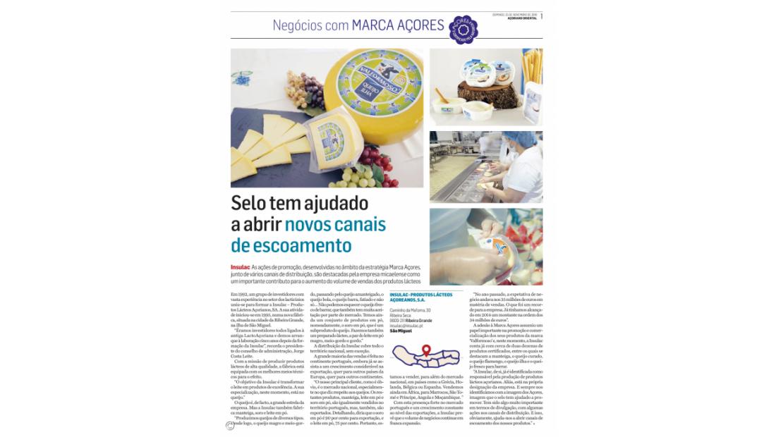 Suplemento Negócios com Marca Açores - Novembro