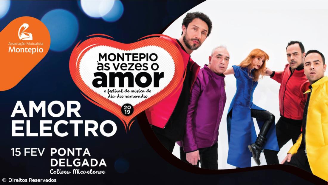 Amor Electro no palco do Coliseu Micaelense