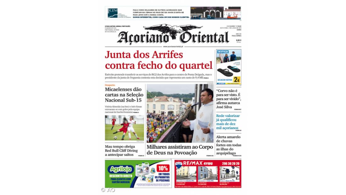 Junta dos Arrifes contra fecho do quartel