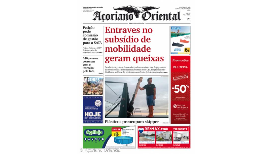 "Entraves no subsídio de mobilidade geram queixas" é a manchete do Açoriano Oriental