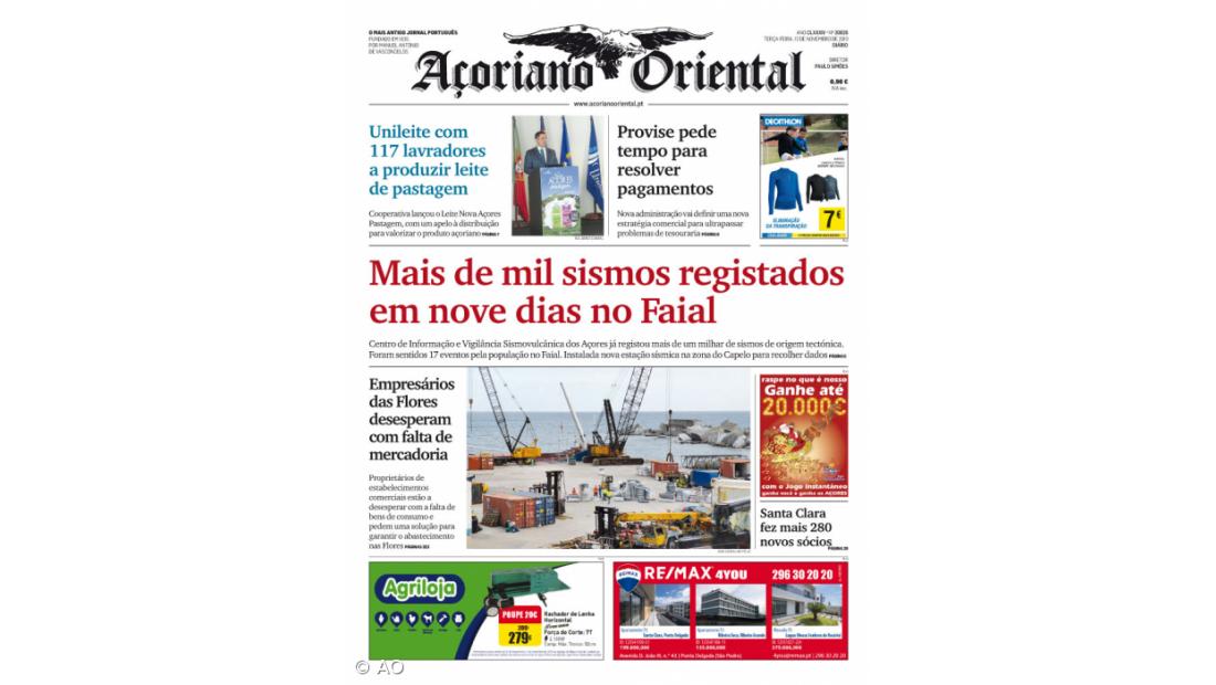 Mais de mil sismos registados em nove dias no Faial