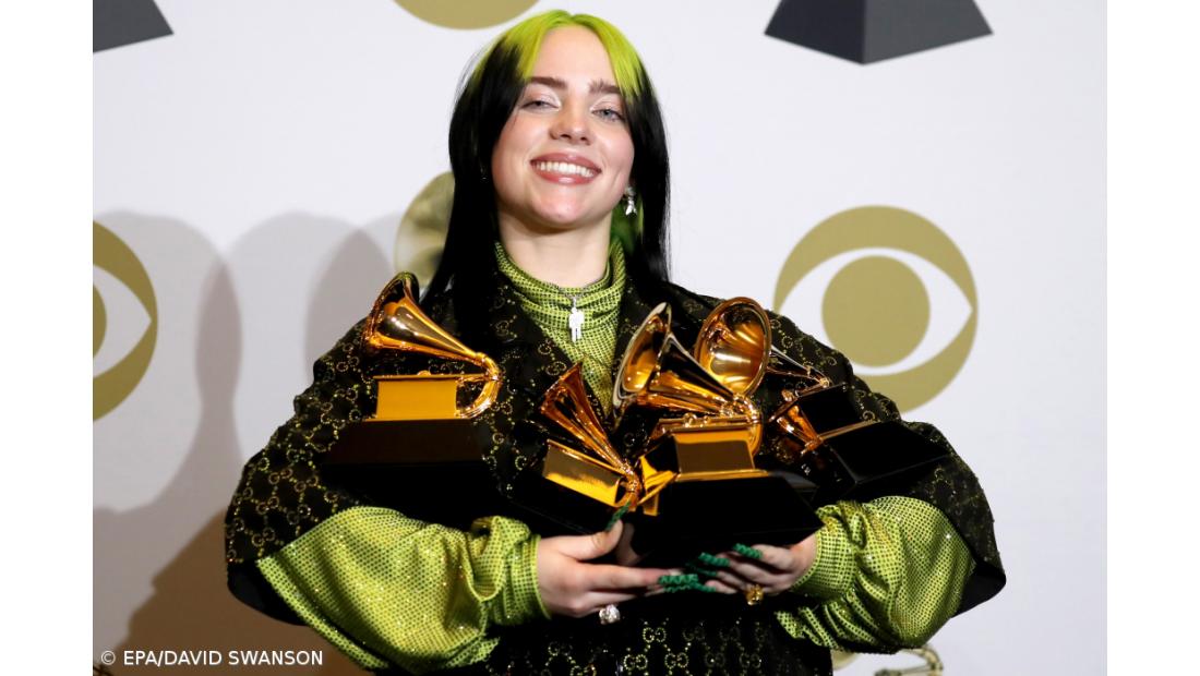 Billie Eilish vence principais quatro categorias dos Prémios Grammy