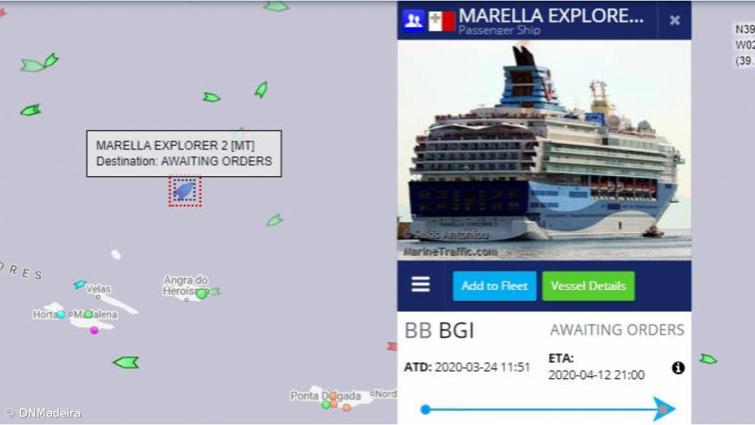 Tripulante de cruzeiro resgatado nos Açores vai ser testado