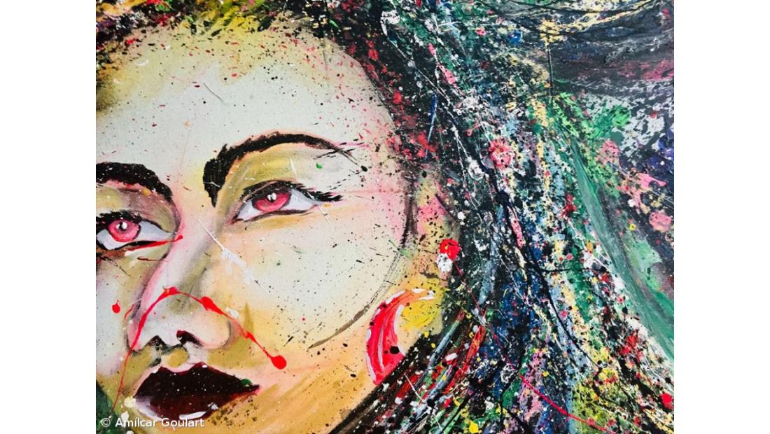 Pinturas de Amílcar Goulart no bar da gare da Madalena