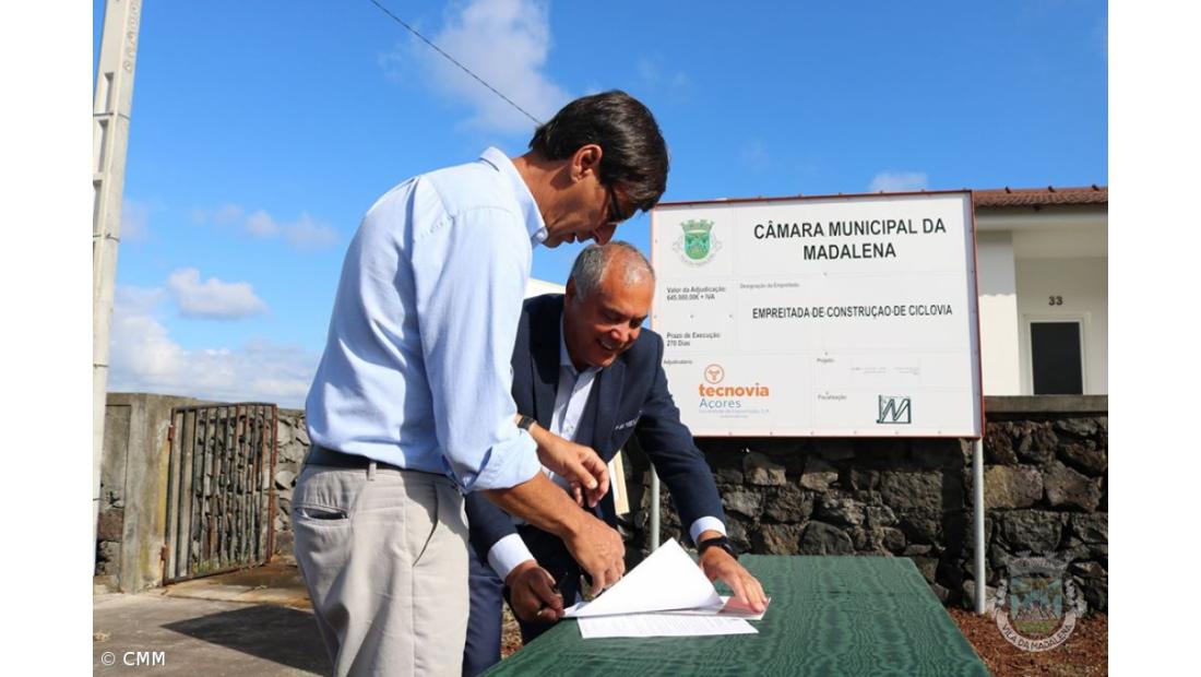 Câmara da Madalena assina auto de consignação da ciclovia