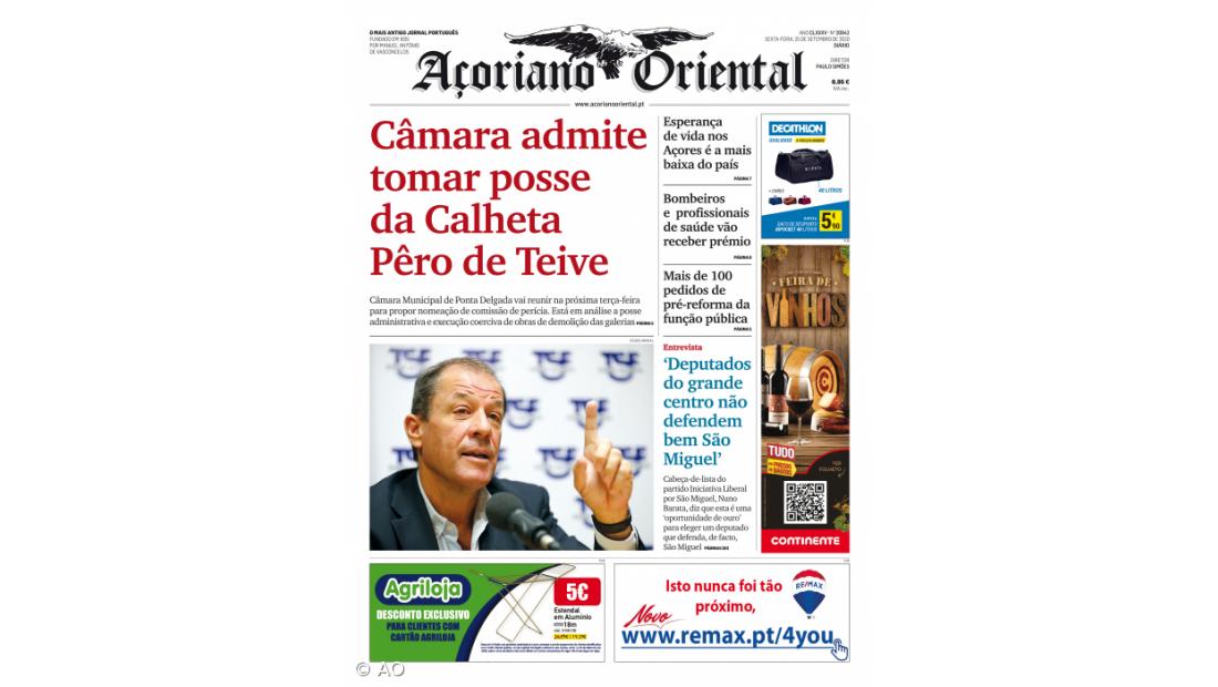 Câmara admite tomar posse  da Calheta Pêro de Teive