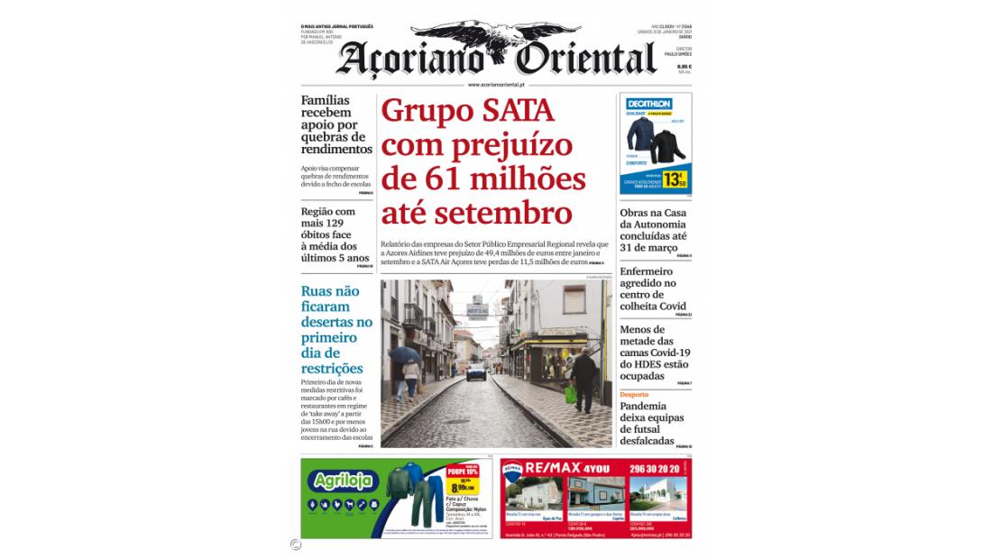 Grupo SATA com prejuízo de 61 milhões até setembro