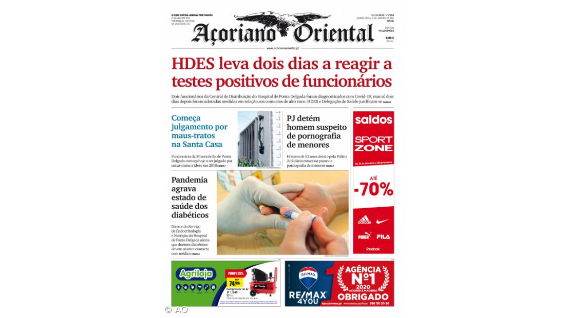 HDES leva dois dias a reagir a testes positivos de funcionários