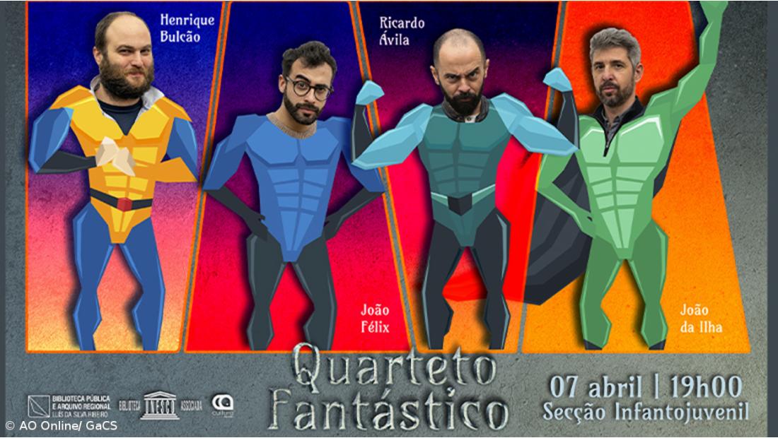 “Quarteto Fantástico” na Biblioteca Luís da Silva Ribeiro, em Angra do Heroísmo