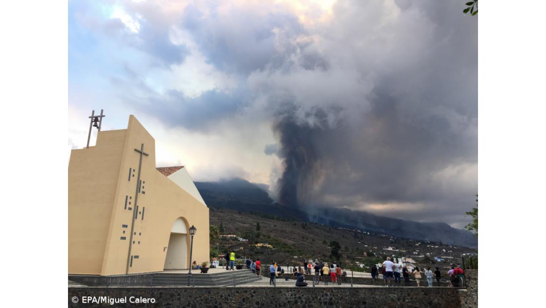 Aerossóis sulfato do vulcão de Cumbre Vieja atingem Açores