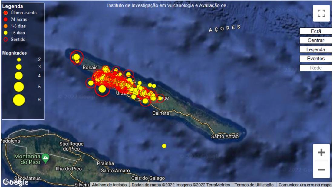 São Jorge teve dois abalos vulcanotectónicos que sugerem fluidos em profundidade