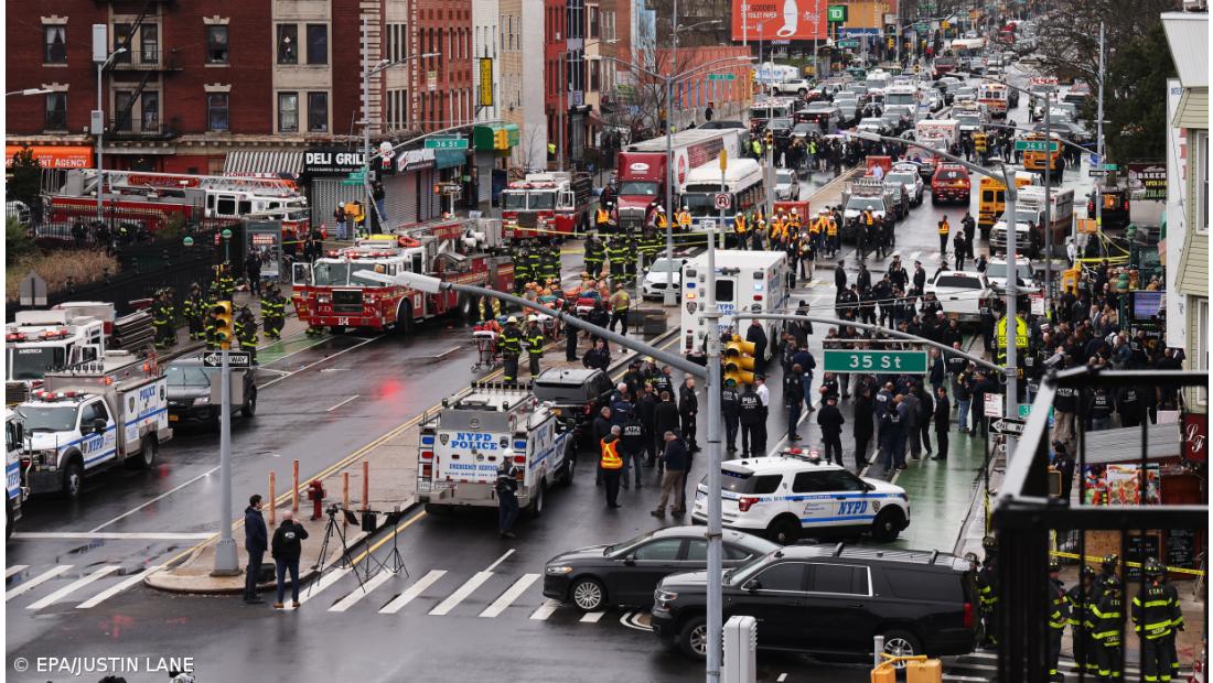 Polícia de Nova Iorque prossegue buscas para encontrar suspeito de tiroteio no metro