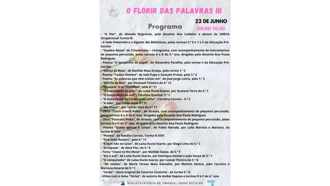 O Florir das Palavras