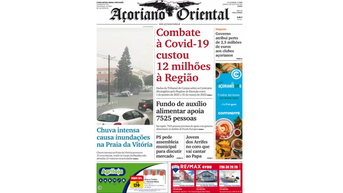 Combate à Covid-19 custou  12 milhões à Região